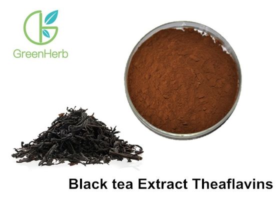 قابل للذوبان في الماء 50 ٪ Theaflavins مسحوق مستخلص الشاي الأسود لمقاومة تصلب الشرايين